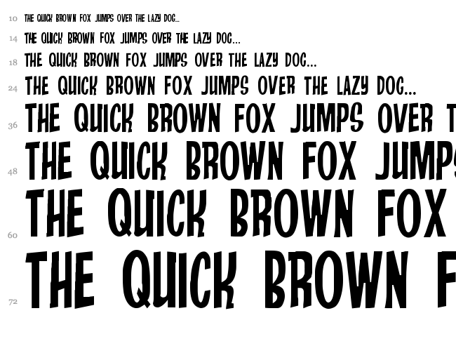 Anderson Stingray font waterfall